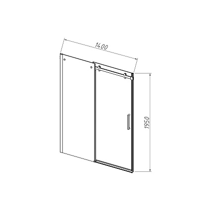 Душевая дверь Vincea Como-N VDS-4CN140CLB 140x195 черный, прозрачная