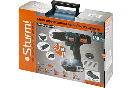 Аккумуляторный шуруповерт-мультитул 4в1 Sturm 1BatterySystem CMT1801