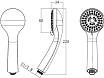 Душевая лейка Bravat Eco P70136CP-1-RUS хром