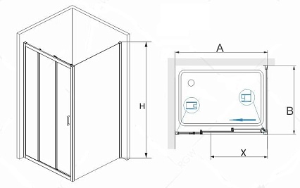 Душевой уголок RGW Passage PA-73P 130x90, прозрачное