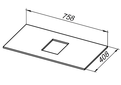 Столешница Allen Brau Priority 80 см graphite, 1.31010.G