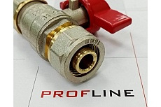 Кран шаровой для м/п труб PROFLINE цанга-цанга 16x16 УТ-00036233