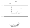 Столешница BelBagno 100 см KEP-100-MCO-W0 без отверстия под смеситель, Marmo Crema Opaco