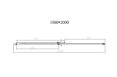 Душевая дверь Vincea Dice VDS-4D150CLGM 150x200 вороненая сталь, прозрачная