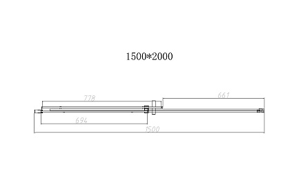 Душевая дверь Vincea Dice VDS-4D150CLGM 150x200 вороненая сталь, прозрачная