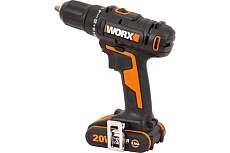 Аккумуляторная дрель-шуруповерт Worx 50Нм, 20В, 2Ач x2, ЗУ 2А, кейс WX108