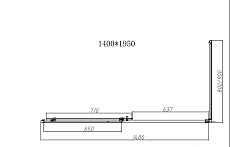 Душевой уголок Vincea Slim-N VSR-4SN8014CLGM 140x80 вороненая сталь стекло прозрачное