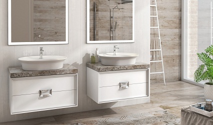 Тумба с раковиной Kerama Marazzi Canaletto 80 см, белый матовый