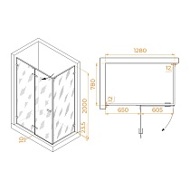 Душевой уголок RGW Stilvol SV-040Gr 130x80 серый, матовое 353204038-210