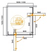 Душевой уголок Cezares SLIDER-A-2-100/110-BR-BORO 100/110x100/110 бронзовое, брашированное золото