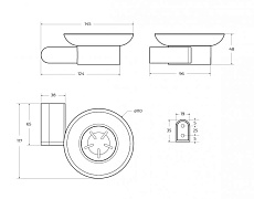 Мыльница подвесная Cezares STYLUS-SODS-01 хром