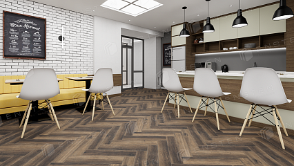 SPC ламинат Ensten Valland Parquet 600x125x4 мм, ECO 103-2A Каштан