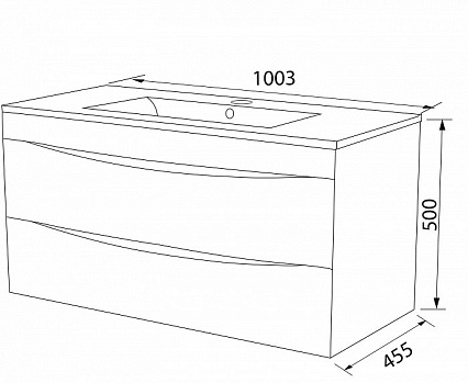 Мебель для ванной Iddis Cloud 100 см подвесная, белый