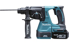 Аккумуляторный бесщеточный перфоратор Makita SDS+,18В, 1x5Ач, Li-ion DHR242RT