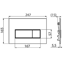 Кнопка смыва Kerama Marazzi FPS.A.BLK.M черный матовый