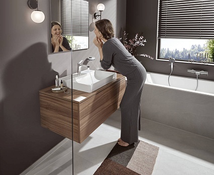 Смеситель для раковины Hansgrohe Vivenis 110 75020000 с донным клапаном, хром