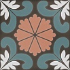 Керамогранит DNA Tiles Sync Flower Blue 15x15 см, 125634