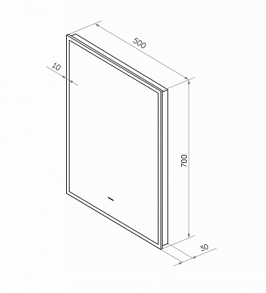 Зеркало Art&Max Sorrento 50x70 с подсветкой, AM-Sor-500-700-DS-F