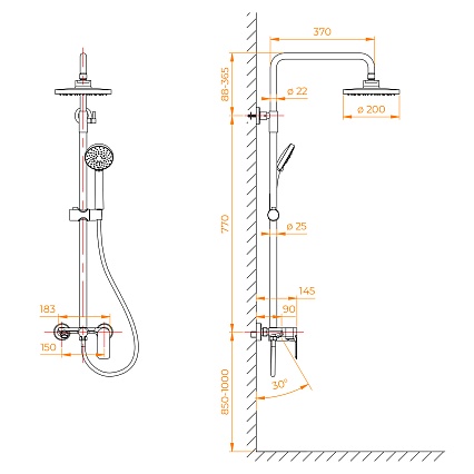 Душевая стойка RGW Shower Panels SP-26