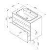 Тумба с раковиной Am.Pm Func 80 см
