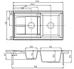 Кухонная мойка Акватон Делия 87 см, серый