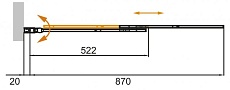 Шторка для ванны Cezares Slider SLIDER-A-VF-11-90/145-C-Cr 90x145 прозрачная