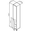 Шкаф пенал Am.Pm Gem 30 см L орех M90CSL0306HF