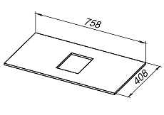 Столешница Allen Brau Priority 80 см graphite structure, 1.31010.GR-S