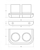 Держатель для стакана Cezares LINER-TUMDS-01 двойной, хром