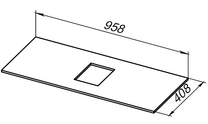 Столешница Allen Brau Priority 100 см graphite, 1.31011.G