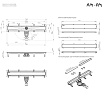 Душевой лоток Am.Pm MasterFlow W01SC-U11-070-04SB 70 см, комб.затвор, решетка под плитку, хром матовый