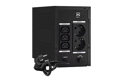 Источник бесперебойного питания Exegate SpecialPro UNB-1600.LED.AVR.2SH.3C13.USB 1600VA/950W, 2Sch/3C13, USB, металлический корпус, Black 292802