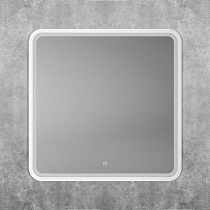 Зеркало Art&Max Genova 80x80 с подсветкой, белый матовый AM-Gen-800-800-DS-F-White