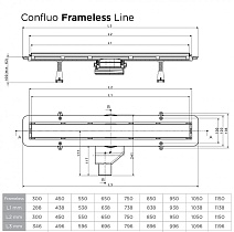 Душевой лоток Pestan Confluo Frameless Line 950 черный матовый 13701323