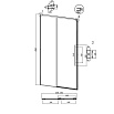 Душевая дверь Grossman Galaxy 110x195 тонированное, графит сатин 100.K33.01.110.42.10