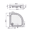 Поддон для душа Vincea VST-3AQ 90x90 белый