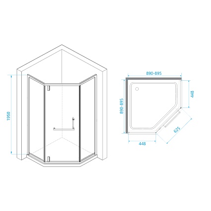 Душевой уголок RGW Hotel HO-084W 90x90 белый, прозрачное