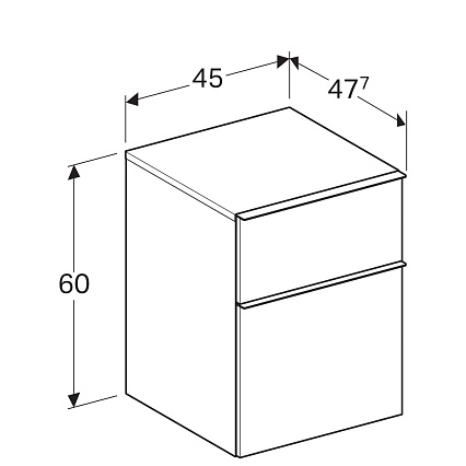 Тумба подвесная Geberit iCon 45 см