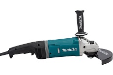 Угловая шлифовальная машина Makita 230 мм, 2700 Вт, 6600 об., плавн. пуск, антивиб рук., антирестарт, расцепляющая муфта, суперфланец, 6.5 кг GA9080FX1