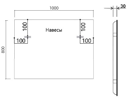 Зеркало Vincea VLM-3VN100-2 100x80 см, сенсорный выключатель и диммер, антипар