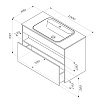 Тумба с раковиной Am.Pm Func 100 см белый глянец