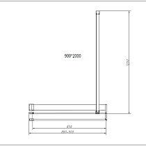 Душевая перегородка Vincea Walk-In VSW-4HR900CGB 90x200 черный, тонированное