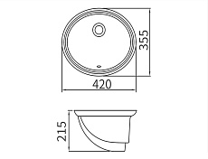 Раковина Arrow AP402E 42 см белый