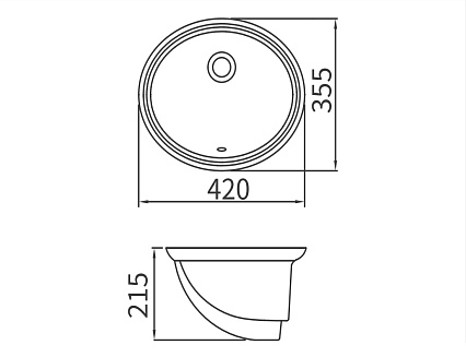 Раковина Arrow AP402E 42 см белый