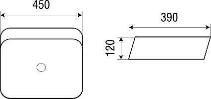 Раковина WeltWasser ELBACH 2242 45 см, 10000003830 белый глянец