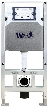Комплект Weltwasser 10000011297 унитаз Merzbach 043 GL-WT + инсталляция + кнопка Amberg RD-BL