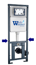 Комплект Weltwasser 10000010500 унитаз Gelbach 041 GL-WT + инсталляция Marberg 410 + кнопка Mar 410 RD GL-WT