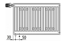 Радиатор Kermi otop FTV 11, 61х400х1000, R, RAL 9016 белый FTV110401001R2Z