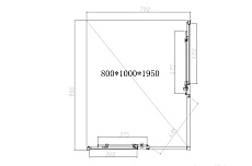 Душевой уголок Vincea Slim-N VSS-4SN8010CGB 100x80 черный, тонированное