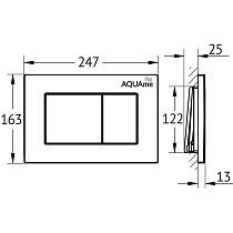 Кнопка смыва AQUAme AQM4102W белый